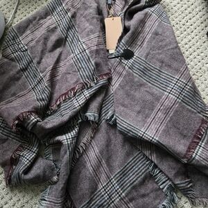 Plaid Fringe Women's Coat